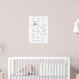 Wasserfarbe Alphabet Poster
