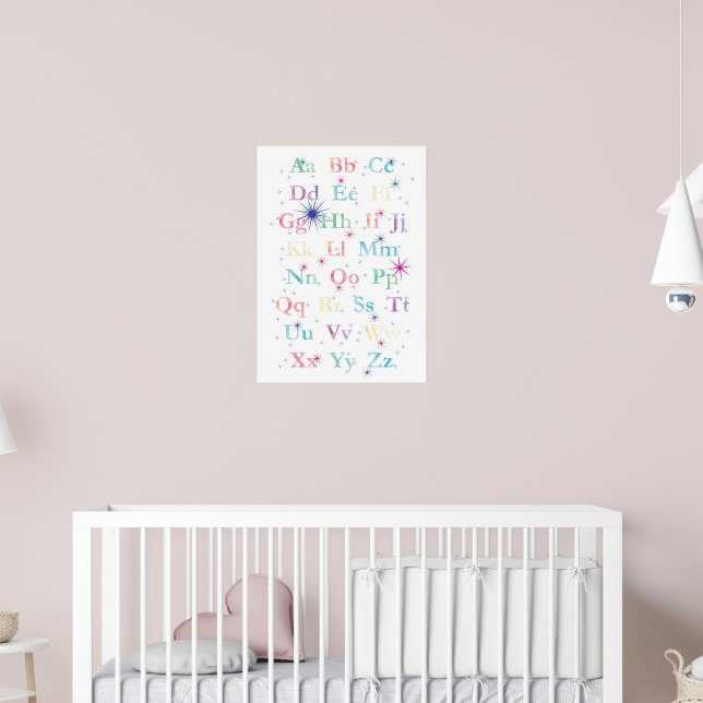 Wasserfarbe Alphabet Poster (Kinderzimmer 2)