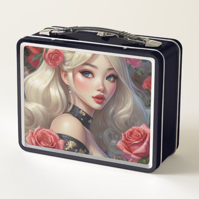 Wasserfarbe Anime Metal Lunchbox (Rückseite)