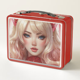 Wasserfarbe Anime Metal Lunchbox