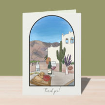 Wasserfarbe Argentinien Salta Faltschachtel Danke