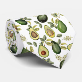Wasserfarbe Avocado Botanische Musterküche Krawatte