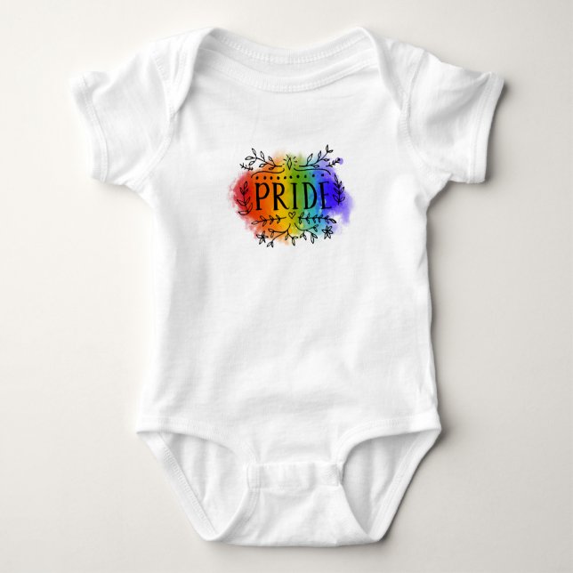 Wasserfarbe Baby Strampler (Vorderseite)