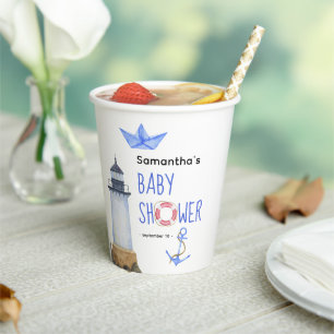 Wasserfarbe - Babydusche Pappbecher