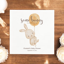 Wasserfarbe Ballon Bunny Baby Dusche Napkins