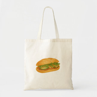 Wasserfarbe Bánh Mì Leinwand Totbeutel Tragetasche