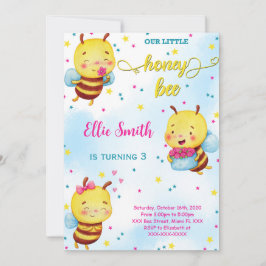 Wasserfarbe Biene Einladung