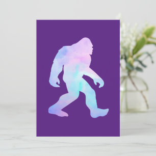 Wasserfarbe Bigfoot Einladung