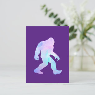 Wasserfarbe Bigfoot Einladungspostkarte