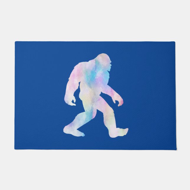 Wasserfarbe Bigfoot Fußmatte (Vorderseite)