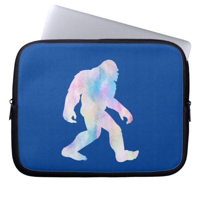 Wasserfarbe Bigfoot Laptopschutzhülle (Vorderseite)