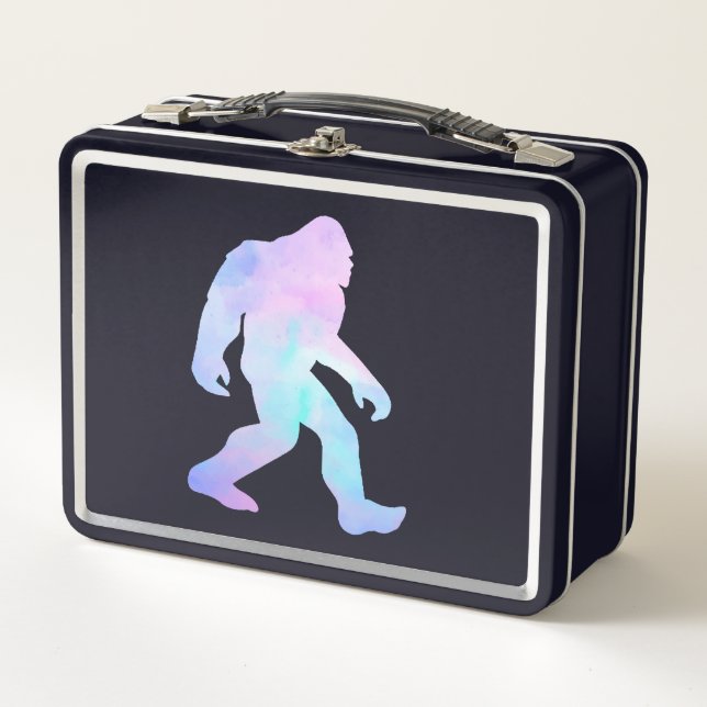 Wasserfarbe Bigfoot Metall Brotdose (Vorderseite)