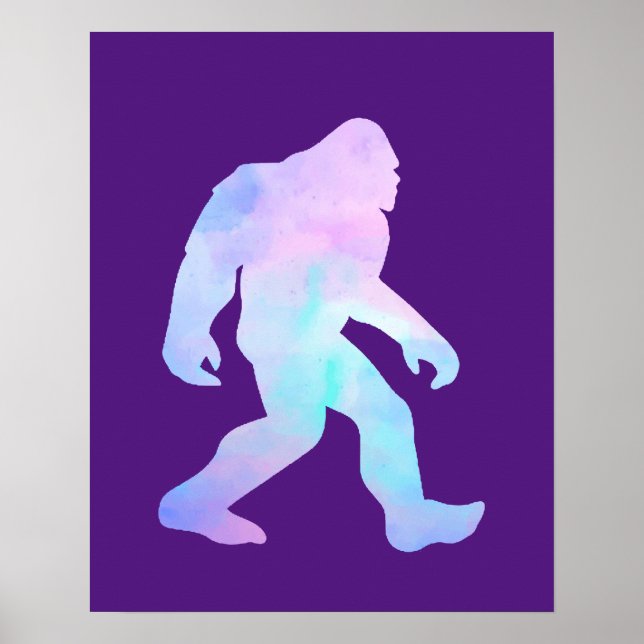 Wasserfarbe Bigfoot Poster (Vorne)