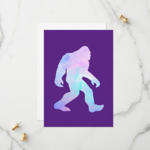 Wasserfarbe Bigfoot Save The Date