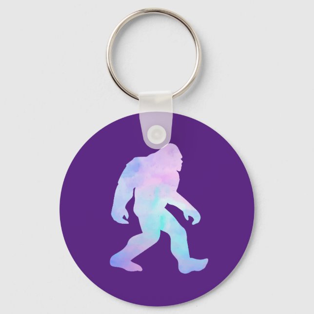 Wasserfarbe Bigfoot Schlüsselanhänger (Vorderseite)