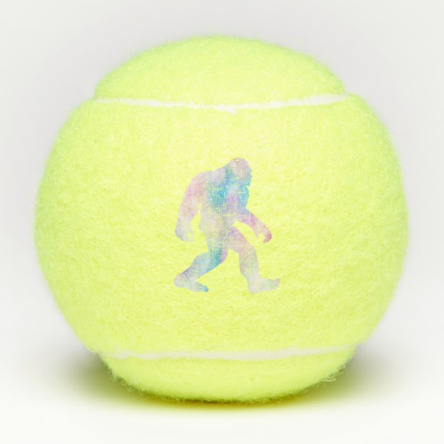Wasserfarbe Bigfoot Tennisbälle (Vorderseite)