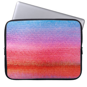 Wasserfarbe Blau zu Rosa Farbverlauf Mischung Laptopschutzhülle