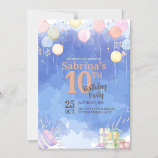 Wasserfarbe Blaue-Himmel-Ballon Magnetkarte Magneteinladung