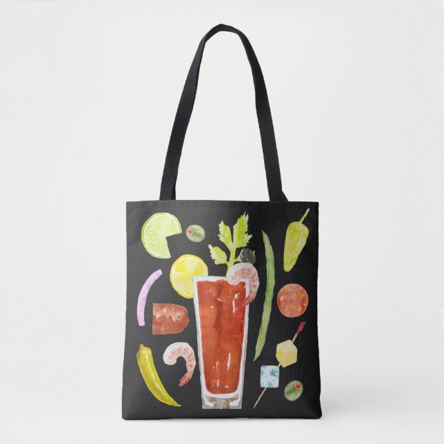 Wasserfarbe Bloody Mary Tasche, 2 Seiten Tasche (Vorderseite)