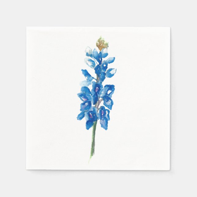 Wasserfarbe Bluebonnet 5 Serviette (Vorderseite)