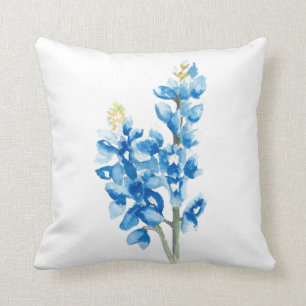 Wasserfarbe Bluebonnet Kissen