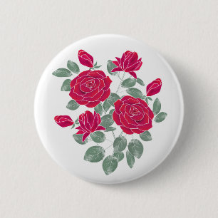 Wasserfarbe, Blume. Button