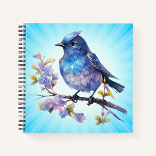 Wasserfarbe Blume Fairy Bird Clipart-73611 Notizbuch