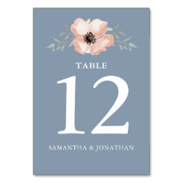 Wasserfarbe Blume Grüne Hochzeit Tischnummer