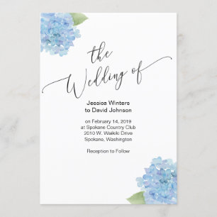 Wasserfarbe Blume Hydrangea Hochzeit Einladung