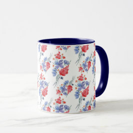 Wasserfarbe, Blume. Tasse