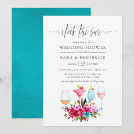 Wasserfarbe Boho Chic Blumengesteck Bar Einladung