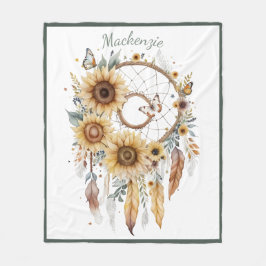 Wasserfarbe Boho Dreamcatcher Personalisiert Name Fleecedecke