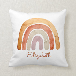 Wasserfarbe Boho Moderne Regenbogenbezeichnung Kis Kissen