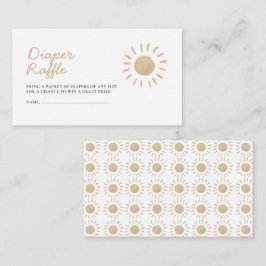 Wasserfarbe Boho Sun Babydusche Windelwanne Begleitkarte