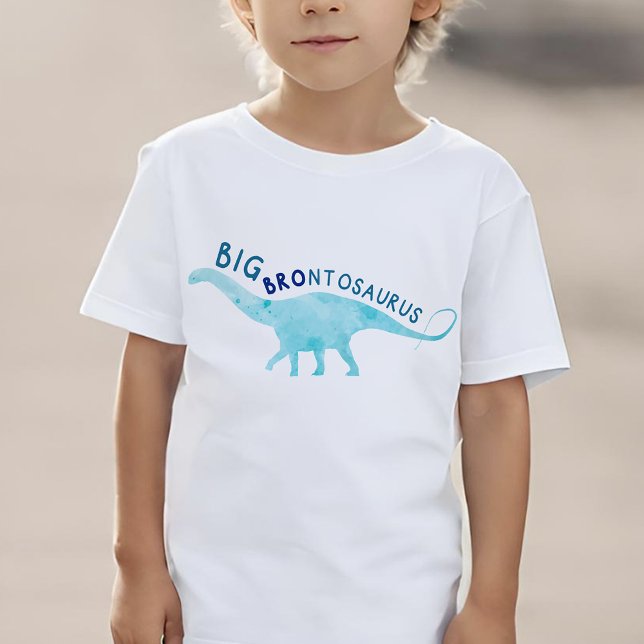 Wasserfarbe Brontosaurus Big Brother Dinosaurier T-Shirt (Von Creator hochgeladen)