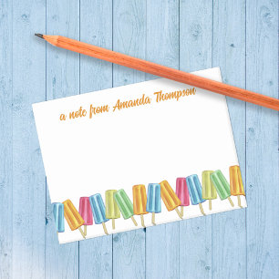 Wasserfarbe Bunte Süße Popsicles Individuell Post-it Klebezettel