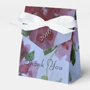 Wasserfarbe Burgund Floral Geschenkschachtel