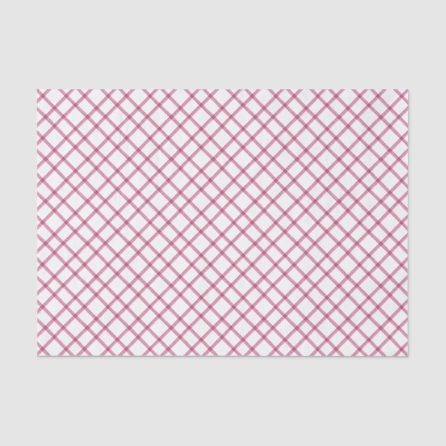 Wasserfarbe Burgund Weihnachten Kariert Seidenpapier (Vorderseite)
