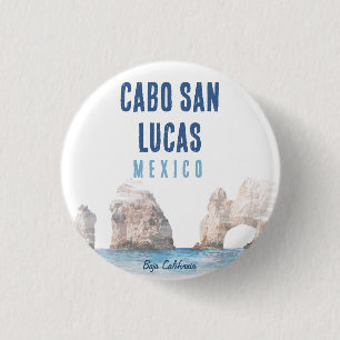 Wasserfarbe Cabo San Lucas Mexiko Arte Vintag Button