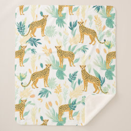 Wasserfarbe Cheetah Sherpadecke