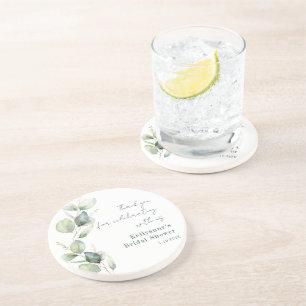 Wasserfarbe Chic Eukalyptus Brautparty-Schmuck Getränkeuntersetzer