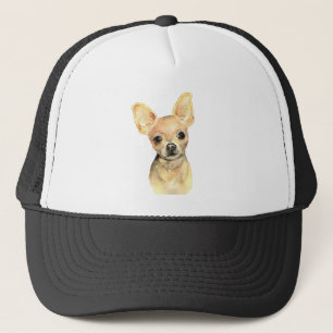Wasserfarbe Chihuahua Hund Tier Truckerkappe