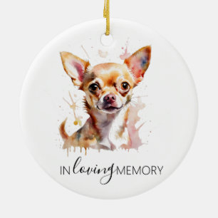 Wasserfarbe Chihuahua Keramik Ornament