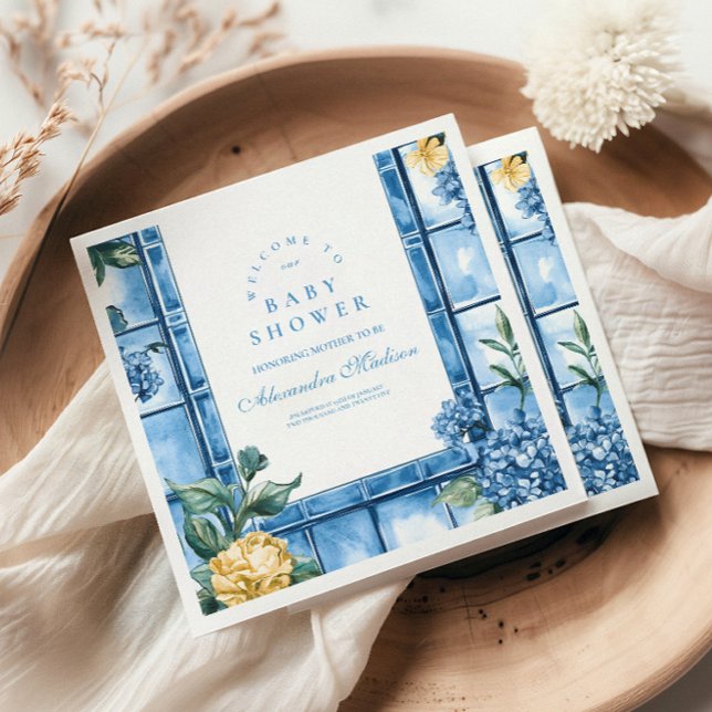 Wasserfarbe Ciao, Italienische Babydusche Serviette (Von Creator hochgeladen)