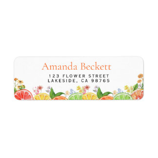 Wasserfarbe Citrus Babydusche