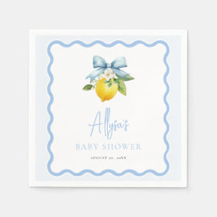 Wasserfarbe Coquette Lemon Italienische Wavy Baby Serviette