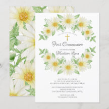 Wasserfarbe Daisy Floral Communion