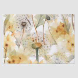 WASSERFARBE DANDELIONEN - UMGEBUNG DER FLORALEN DE SEIDENPAPIER