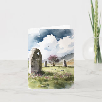 Wasserfarbe Danke - Castlerigg Stone Circle Karte