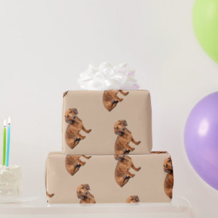 Wasserfarbe Daschund Hund Tier Geschenkpapier